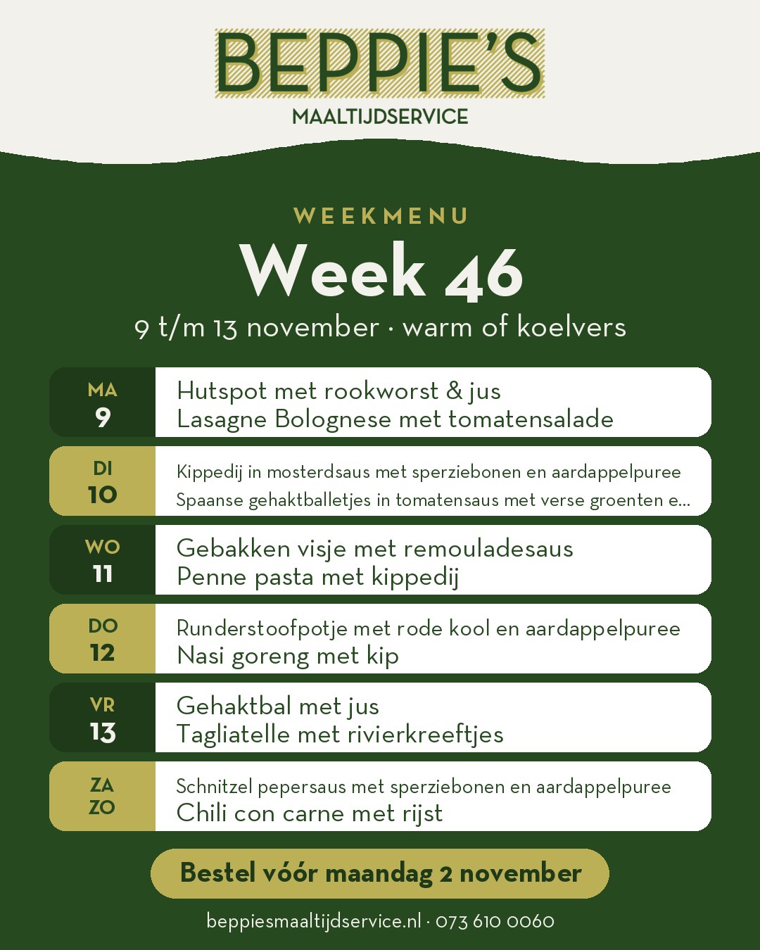 Weekmenu week 46